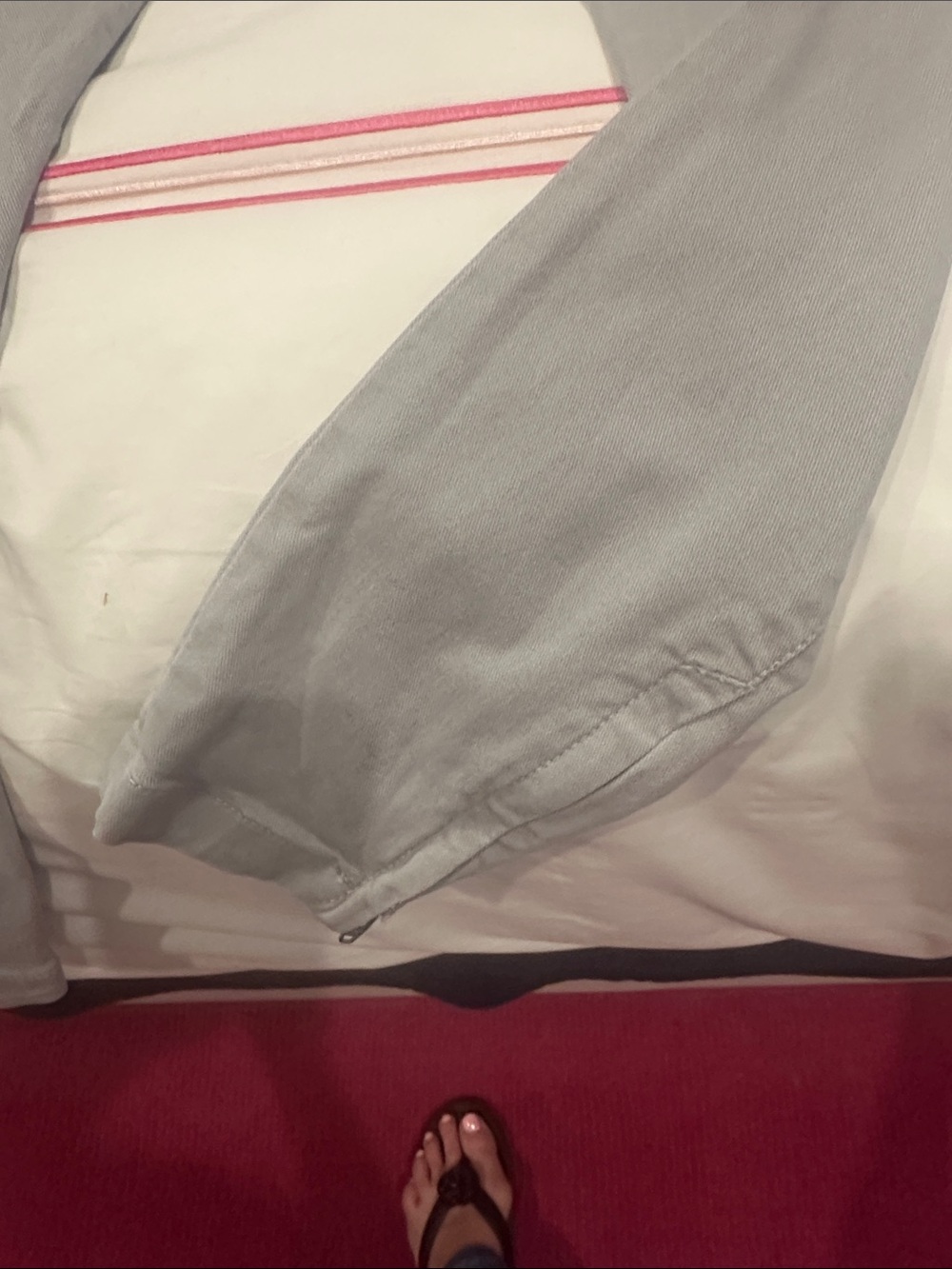 Joie Light Gray Cargo Pants with Front Flap Pockets - Picture 4 of 4
